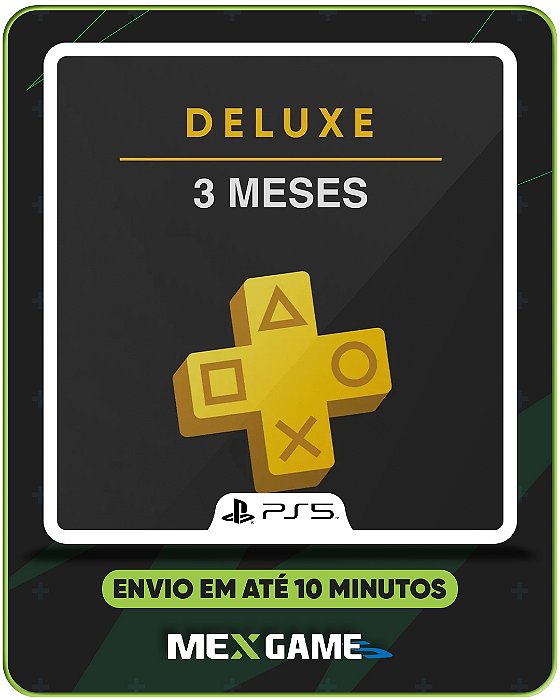 PSN PLAYSTATION PLUS DELUXE 3 MESES - PS5 - MÍDIA DIGITAL
