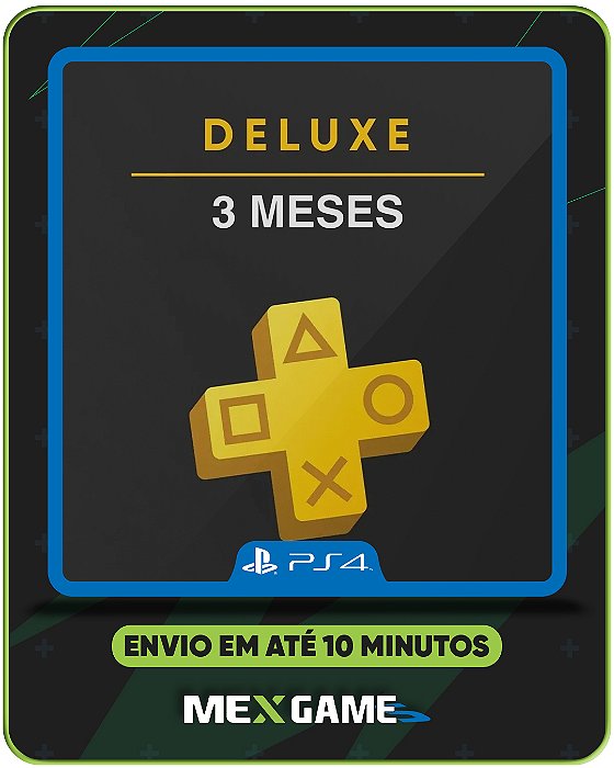 PSN PLAYSTATION PLUS DELUXE 3 MESES - PS4 - MÍDIA DIGITAL
