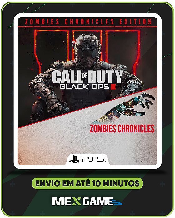 CALL OF DUTY BLACK OPS 3 ZOMBIES - PS5 - MÍDIA DIGITAL
