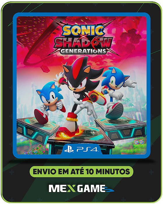 SONIC X SHADOWS GENERATIONS- PS4 - MIDIA DIGITAL