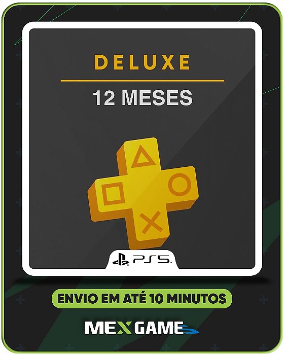 PSN PLAYSTATION PLUS DELUXE 12 MESES - PS5 - MÍDIA DIGITAL