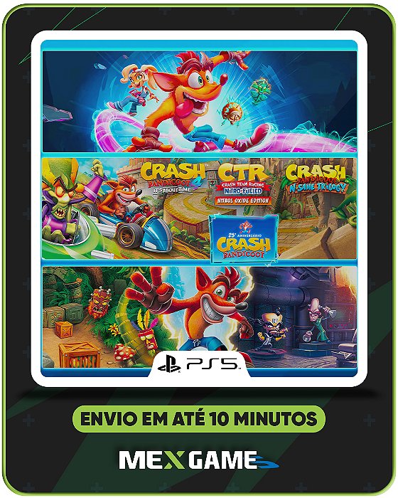 CRASH BANDICOOT PACOTE DE CRASHVERSÁRIO - PS5 - MIDIA DIGITAL