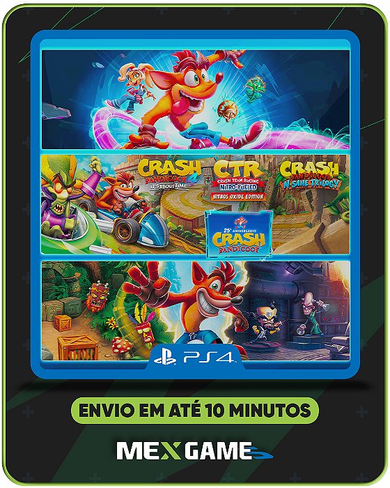 CRASH BANDICOOT PACOTE DE CRASHVERSÁRIO - PS4 - MIDIA DIGITAL