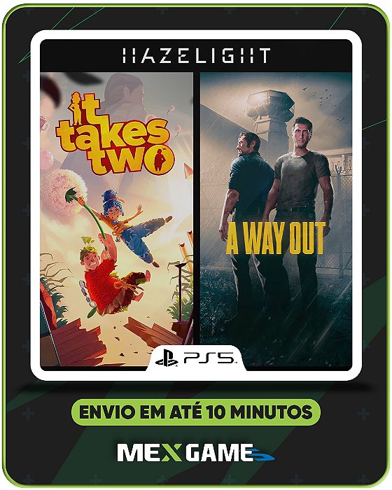 PACOTE HAZELIGHT (IT TAKES TWO + A WAY OUT) - PS5 - MÍDIA DIGITAL