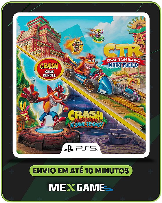 CRASH NITRO + CRASH TRILOGY - PS5 - MÍDIA DIGITAL