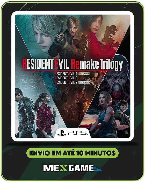RESIDENT EVIL REMAKE TRILOGY - PS5 - MÍDIA DIGITAL