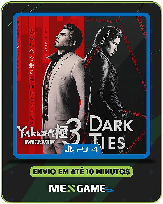 YAKUZA KIWAMI 3 & DARK TIES - PS4 - MÍDIA DIGITAL