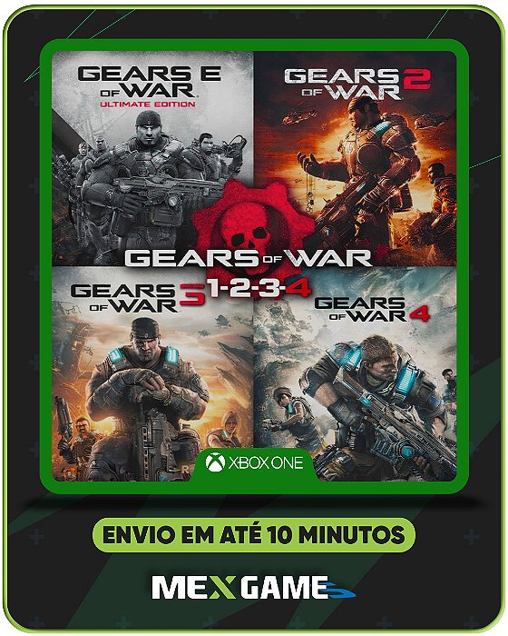 GEARS OF WAR 1-2-3-4 - XBOX ONE - MÍDIA DIGITAL