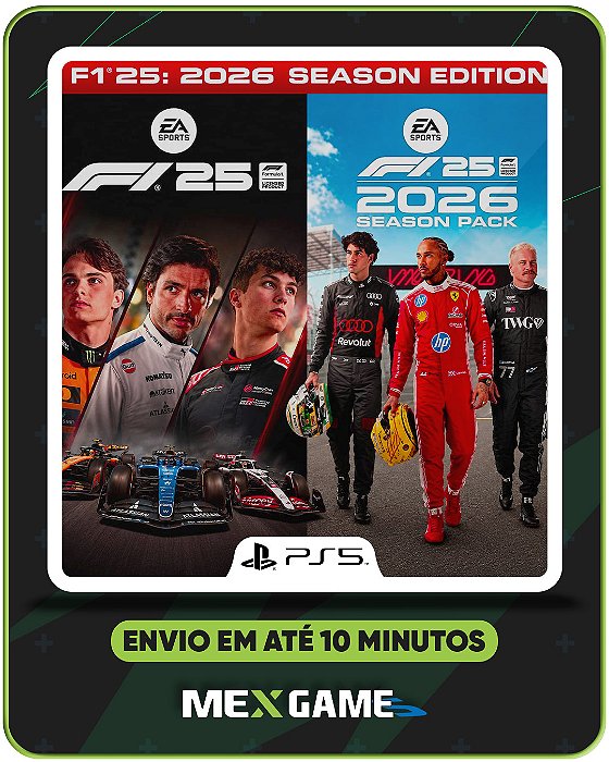 F1 25: EDIÇÃO DA TEMPORADA 2026- PS5 - MIDIA DIGITAL