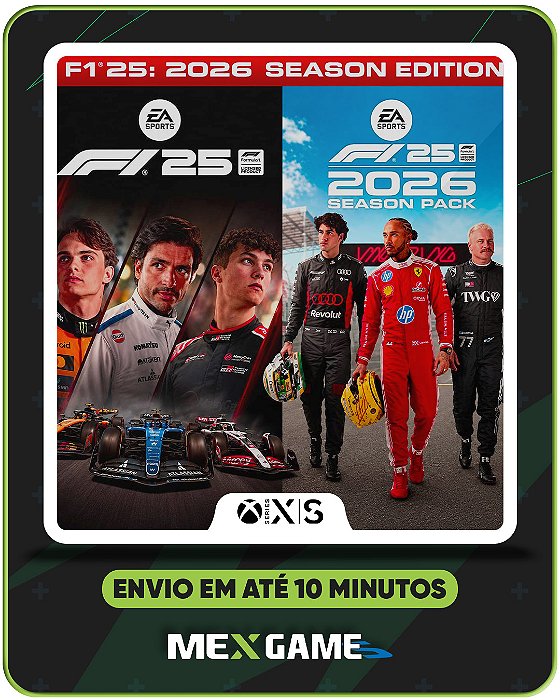F1 25 EDIÇÃO DA TEMPORADA 2026 - XBOX SERIES X|S - MÍDIA DIGITAL