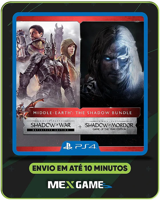 TERRA-MÉDIA: CONJUNTO DAS SOMBRAS - PS4 - MÍDIA DIGITAL