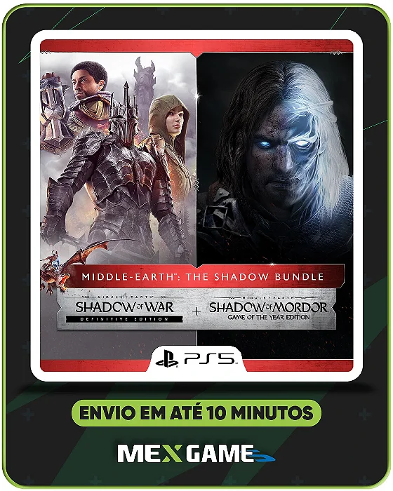 TERRA-MÉDIA: CONJUNTO DAS SOMBRAS - PS5 - MÍDIA DIGITAL