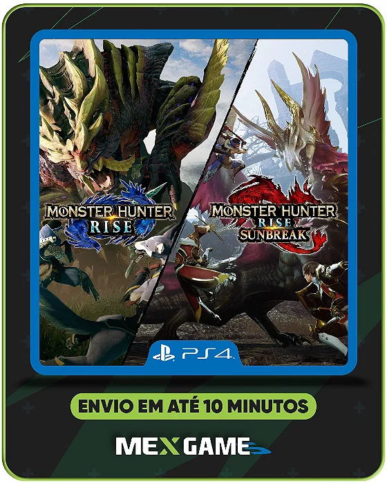 MONSTER HUNTER RISE + SUNBREAK - PS4 - MÍDIA DIGITAL