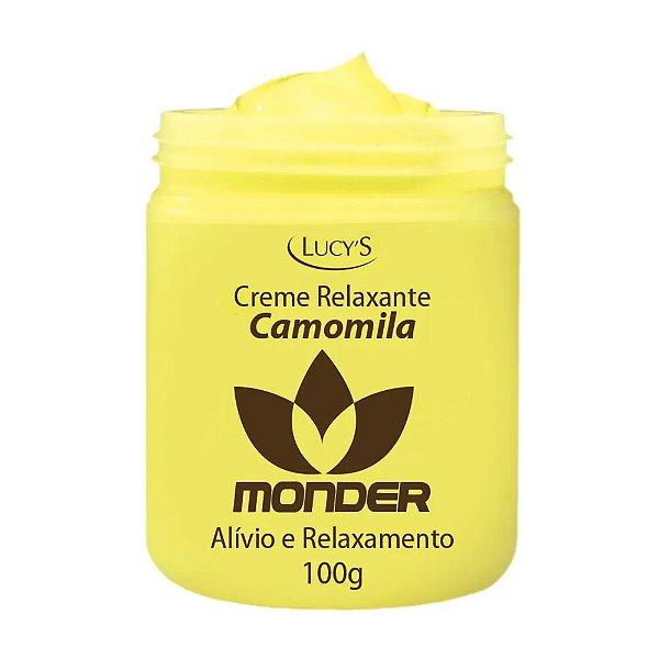 Creme Relaxante Camomila Monder - Alivio e Relaxamento Antisséptica e Anti-Inflamatória 100g Lucy's