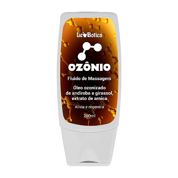 Fluido de Massagem Ozônio Alivia e Regenera - Com Óleo Ozonizado de Andiroba e Girassol 200ml Lucy's