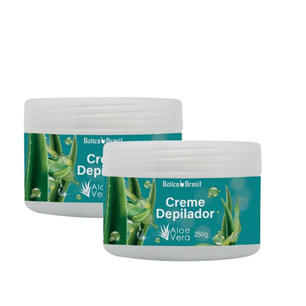 Kit 2 Cremes Depilatório Corporal para Peles Normais e Secas(Pernas,Axilas,Virilhas,Peito,Tórax)  - Com Aloe Vera Botica