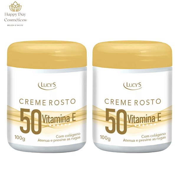 Kit 2 Cremes Facial Rosto 50 Para Rugas Skin Care - Antirrugas Antissinais Clareador de Manchas Escuras - Prevenção de R