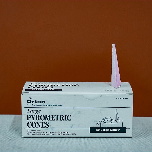 CONE PIROMETRICO ORTON STANDARD LARGE NUMERO 6 - 1220 GRAUS (CAIXA 50 UNIDADES)