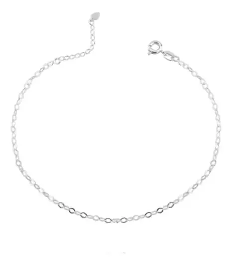 Tornozeleira Elo Ovinho Prata 925 Clássica