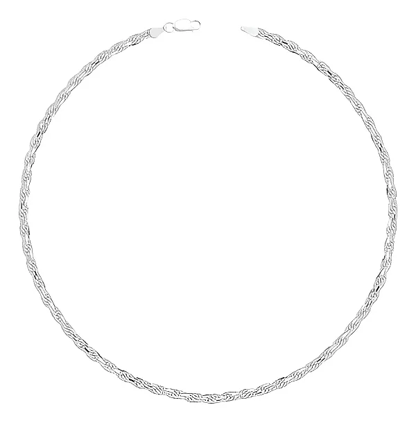 Pulseira Cordão Baiano Torcida Prata 925 Twist
