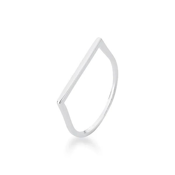 Anel Minimalista Liso Fino Prata 925 Pure