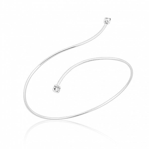 Bracelete Regulável 2 Pontos de Luz Prata 925 Clara