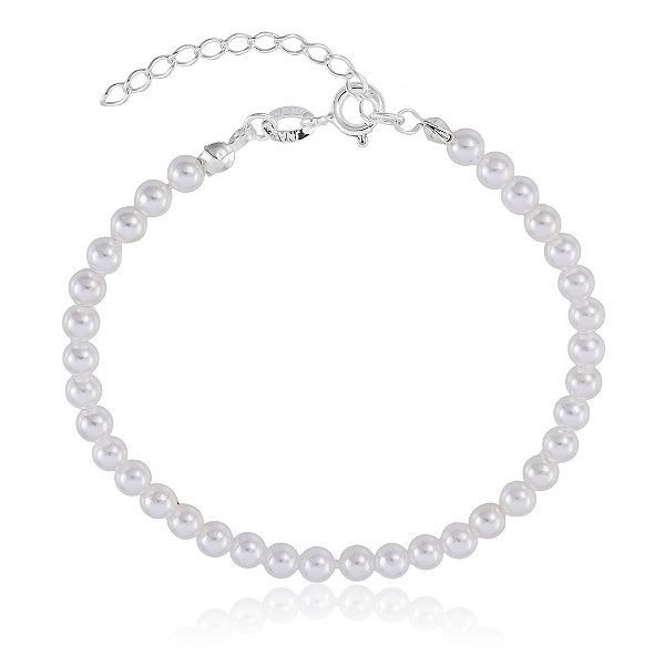 Pulseira de Pérolas Shell em Prata 925 Glow Pearl