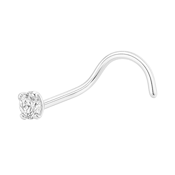 Piercing de Nariz 2mm Ponto de Luz Prata 925 Clássica