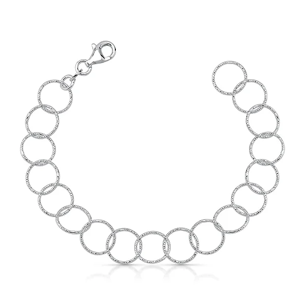 Pulseira Catena Fantasia Redondo Prata 925 18cm Twist