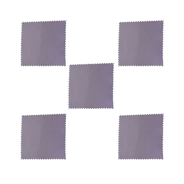 Flanela Mágica para Limpeza de Joias Prata e Ouro 8x8cm Lilás