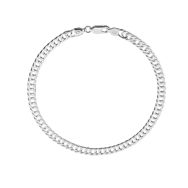 Pulseira Masculina Grumet Duplo em Prata 925 4,5mm 21cm Essencial Man
