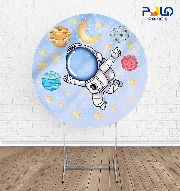 Painel Redondo Astronauta 4 - Tecido Sublimado