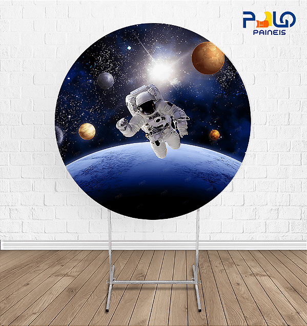 Painel Redondo Astronauta 5 - Tecido Sublimado