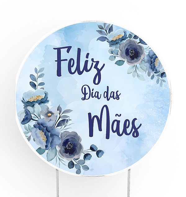 Painel Redondo Dia das Mães 7 - Tecido Sublimado