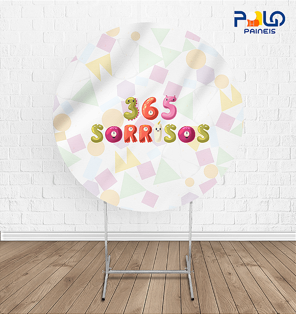 Painel Redondo 365 Sorrisos 5 - Tecido Sublimado