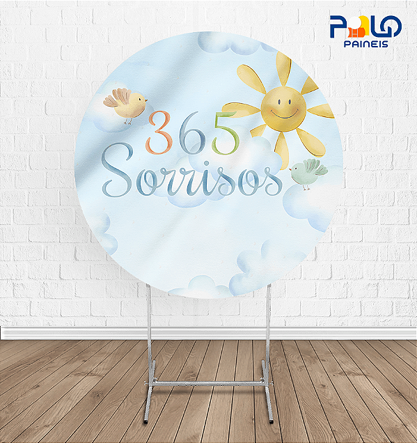 Painel Redondo 365 Sorrisos 6 - Tecido Sublimado