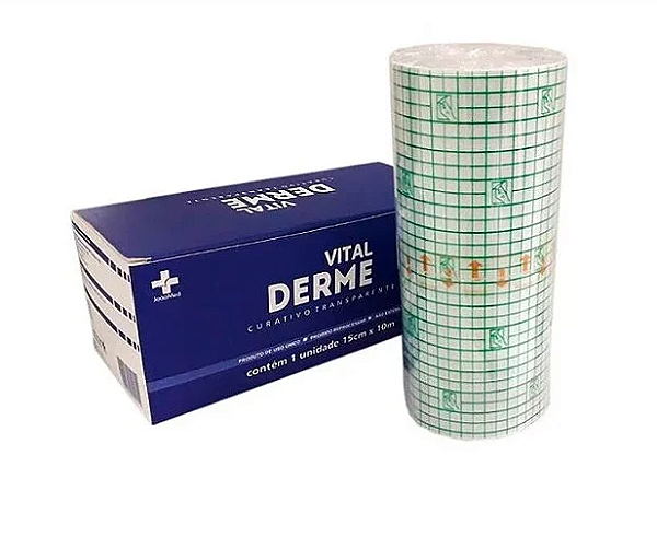 Curativo Filme Transparente Rolo Vital Derme - 15cm x 10m