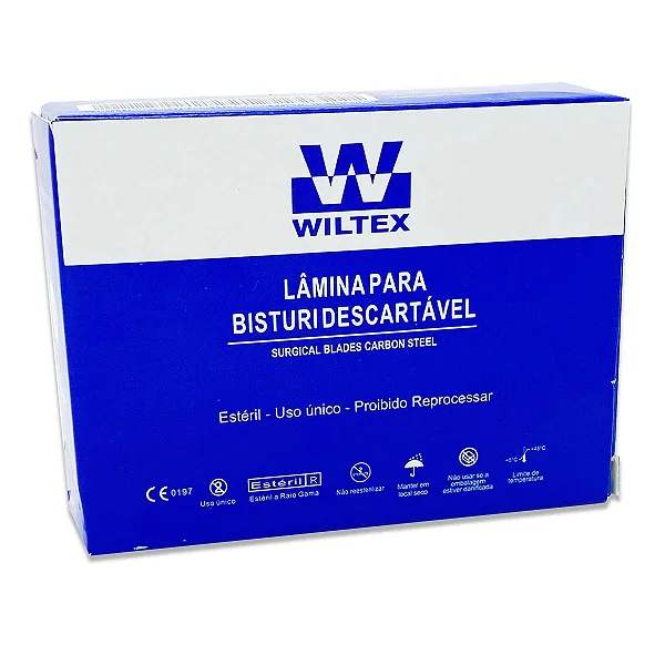 Lâmina Bisturi - Wiltex - Nº23 Aço Carbono C/ 100 Unid