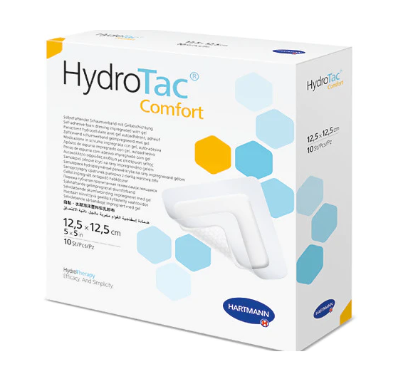 Curativo Espuma de poliuretano e Hidrogel - Hartmann - 12,5cm x 12,5cm HydroTac Comfort Unid