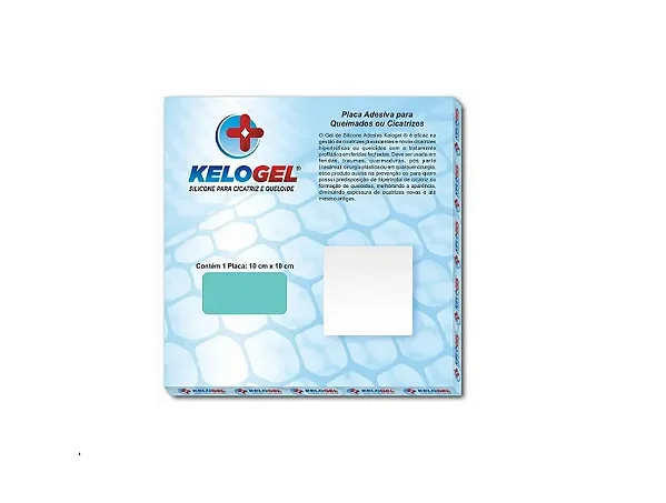 Placa em Silicone Cicatrizes e Queimados 10 x 30cm Unid - Kelogel
