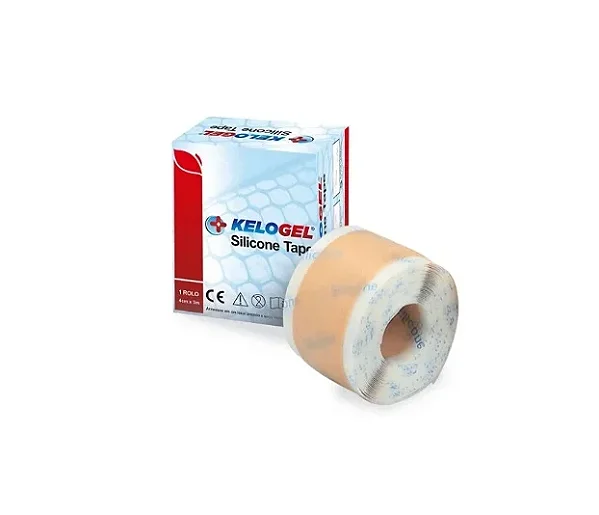 Fita Adesiva de Silicone em Rolo 4cmx1,5m Tape Médico Hospitalar - Kelogel