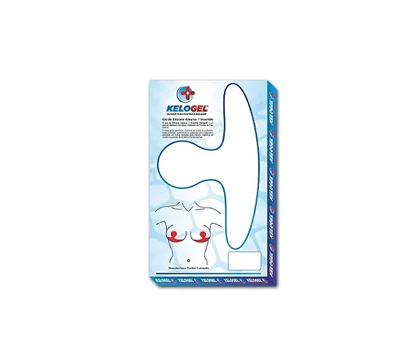 Fita em Gel Silicone P/ Mamoplastia e Mastopexia T Invertido 23x13cm 2 Unid Adesivo - Kelogel