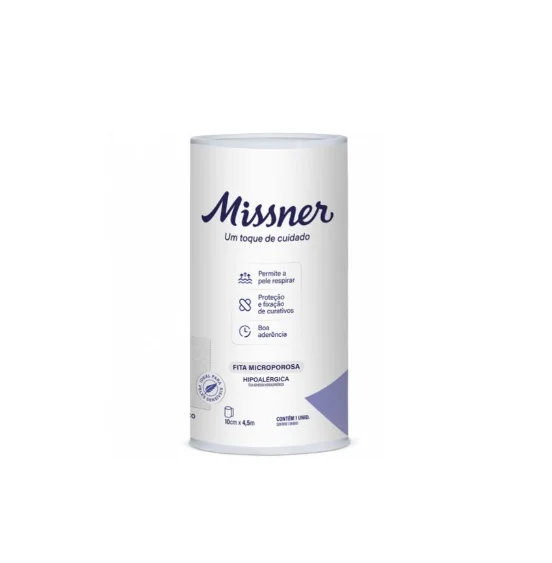 Fita Micropore Branca 10cm x 4,5m - Missner