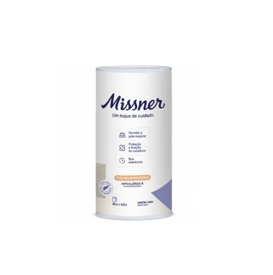 Fita Micropore Bege 10cm x 4,5m - Missner