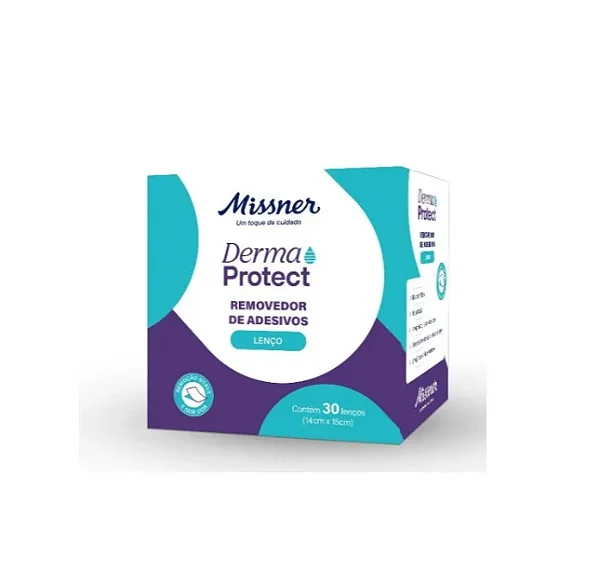 Removerdor de Adesivo Lenço Derma Protect 14 x 15cm C/ 30 Unid - Missner
