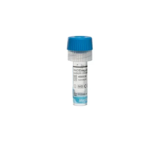 Tubo Azul Citrato de Sodio 3,2% 1ml Minicollect Vacuette C/50 Unid - Greiner
