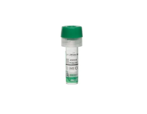 Tubo Verde com Heparina Litica 1ml Minicollect Vacuette C/50 Unid - Greiner