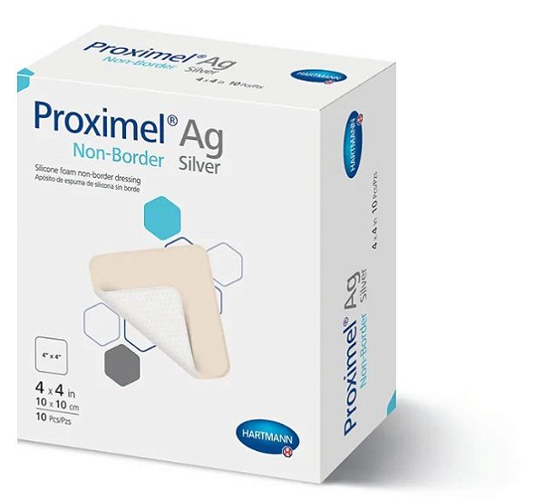 Curativo Espuma com Silicone 10x10 cm Proximel AG Non Border Silver / Unid - Hartmann
