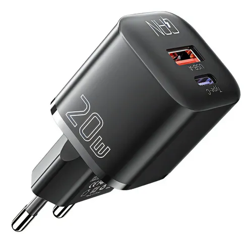 Fonte Turbo Carregador Celular 20W Usb Tipo C Essager - Preto