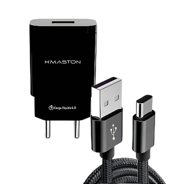 Carregador Tipo C USB Y18-3 Duplo 4.1A + Cabo H'maston